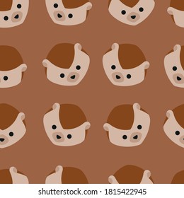 This is a seamless pattern design in the shape of an animal head. This pattern can be used for a variety of purposes, whether commercial, educational, or personal.
