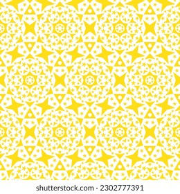 This seamless pattern features a collection of bold, abstract shapes arranged in a harmonious and eye-catching manner. 