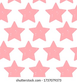 This is a seamless pattern texture of starfish on white background. Vector wrapping paper.