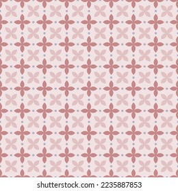 In this seamless pattern, use flower graphics arranged neatly, alternating between flowers that are the same pattern, arranged in dark and light colors, this  seamless pattern looks simple beautiful.