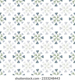 This seamless repeat pattern design is created with diamond shaped geometric purple lilies so a diagonal stripe is seen.