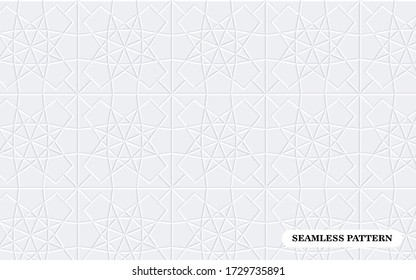 This is a seamless volumetric polygonal texture. These are white oriental patterns. Great idea for paving slabs.