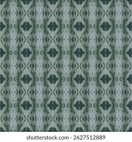 This seamless weave pattern features repeating diamond shapes in soft tones, with symmetrical and organic details reminiscent of hand-dyed or ikat-inspired designs.