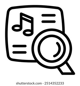 Este ícono de Búsqueda es adecuado para música, instrumentos musicales, entretenimiento y multimedia, etc.