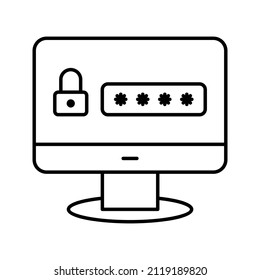 This is a security related icon that uses a simple outline style ready to use for your design project purposes