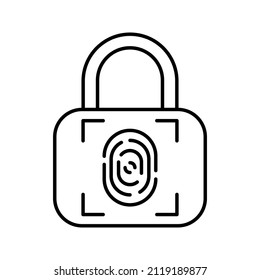 This is a security related icon that uses a simple outline style ready to use for your design project purposes