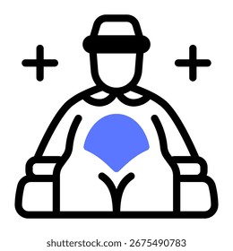 Este Sejong o grande ícone (estátua) é adequado para a cultura sul-coreana.