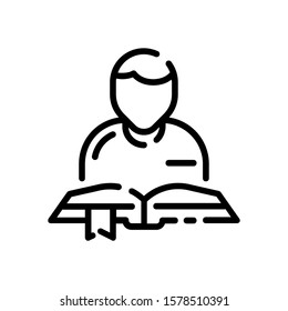 This is self study vector icon with white background