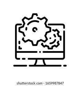 Este es un icono de vector seo con fondo blanco