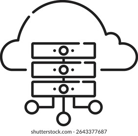 Este ícone de estrutura de tópicos de servidor é perfeito para designs relacionados a hospedagem em nuvem, armazenamento de dados, infraestrutura de rede e serviços digitais. Ideal para sites, apresentações e aplicativos.