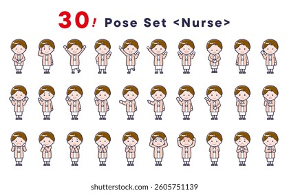 This is a set of 30 posed illustrations of the “Nurse”.
