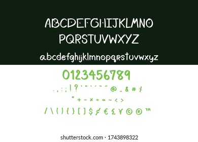 This set is alphabets A-Z, numeral and punctuation that you can use on your logos, social media, print etc.