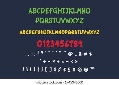This set is alphabets A-Z, numeral and punctuation that you can use on your logos, social media, print etc.