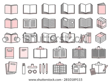This is a set of book icons.