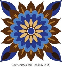  This set of brown and blue seamless floral patterns offers intricate designs perfect for luxury interior decor, fabric prints, and wallpaper. Ideal for elegant and modern design projects.