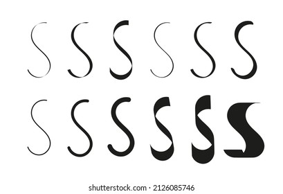 This is a set of calligraphic brush strokes for your design element