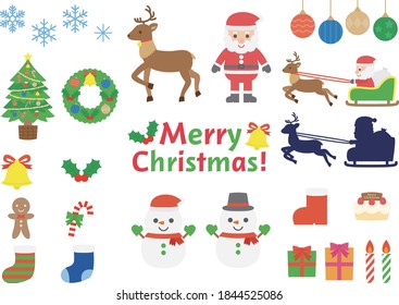 Este es un conjunto de ilustraciones de navidad.
