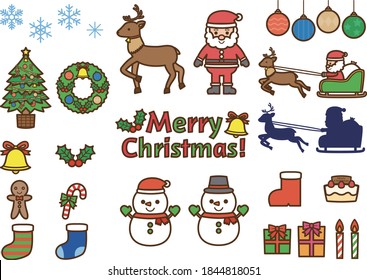 Este es un conjunto de ilustraciones de navidad.