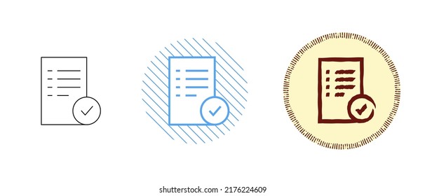 This is a set of contour and color icons of the examination form