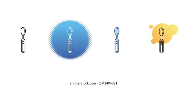 This is a set of contour and color teaspoon icons