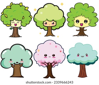 This set of cute kawaii trees is perfect for adding a touch of whimsy to any space. The trees are made of high-quality materials and are sure to last for years to come.