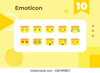 This is a set of cute and unique emoticons. These emoticons can be used for mobile applications, posters, web displays, chat rooms and screen printing.