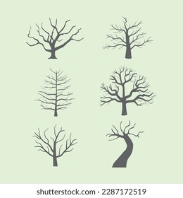 This is a set of dead trees in vector.