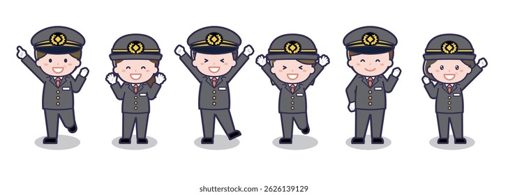 This is a set of different people who are happy.