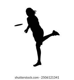 This set of disc golf player silhouette vectors captures the dynamic and athletic essence of the game, featuring engaging and energetic poses that convey a sense of fluid motion