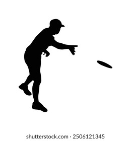 This set of disc golf player silhouette vectors captures the dynamic and athletic essence of the game, featuring engaging and energetic poses that convey a sense of fluid motion