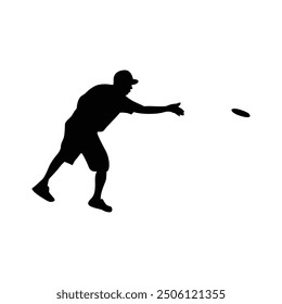 This set of disc golf player silhouette vectors captures the dynamic and athletic essence of the game, featuring engaging and energetic poses that convey a sense of fluid motion
