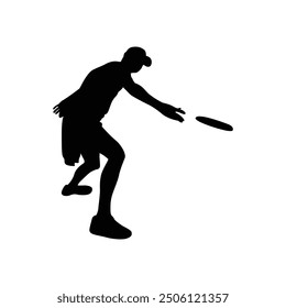 This set of disc golf player silhouette vectors captures the dynamic and athletic essence of the game, featuring engaging and energetic poses that convey a sense of fluid motion