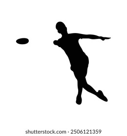 This set of disc golf player silhouette vectors captures the dynamic and athletic essence of the game, featuring engaging and energetic poses that convey a sense of fluid motion