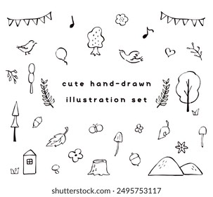 This set features adorable, hand-drawn illustrations perfect for various projects.