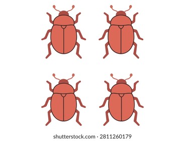 This set features a collection of red beetle silhouettes, presented in a clean, minimalist, and professional flat design style. These repeated insect graphics are perfect for nature-themed patterns, entomology educational materials, creative designs, wildlife publications, or any design work requiring recognizable, uniform, and charming insect icons.

#BeetleIcons #InsectCollection #RedBugs #VectorDesign #NatureGraphics #EntomologyArt #FlatIllustration #WildlifeIcons #MinimalistBeetle #CreativeNatureAssets