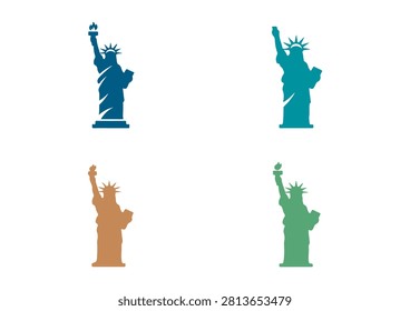 This set of four minimalist Statue of Liberty icons features a clean, stylized design in a vibrant, modern color palette. Perfect for travel-themed projects, New York City branding, patriotic designs, tourism marketing, or educational graphics, these vector icons offer a simple and effective way to represent this iconic American landmark in any creative composition.

#StatueOfLiberty #NYC #NewYorkLandmark #TravelDesign #MinimalistIcons #VectorGraphic #USAIcon #FreedomMonument #TourismDesign #VectorIllustration