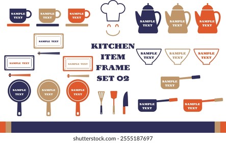 This is a set of frames featuring cooking utensils.