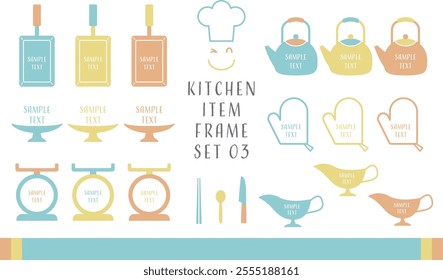 This is a set of frames featuring cooking utensils.