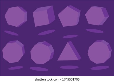 Dies ist eine Reihe geometrischer in violettem Ton