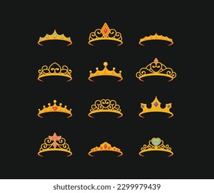 This is a set of gold crowns.