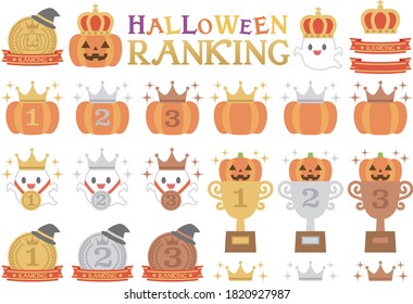 This is a set of halloween ranking icons.