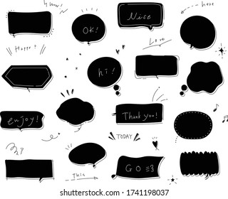 吹き出し 手書き 可愛い Images Stock Photos Vectors Shutterstock