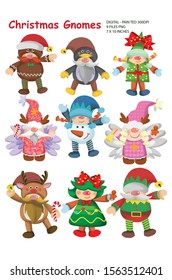This set high quality hand painted watercolor "Christmas Gnomes"
Perfect graphic for invitations, greeting cards, wallart, posters, logo, quotes and more.