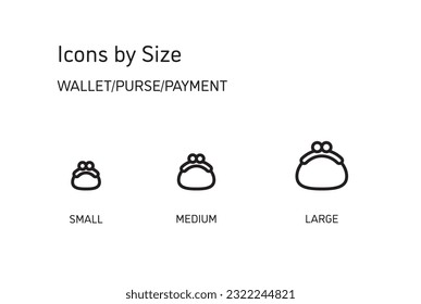 This set of icons is available in three sizes, large, medium, and small.