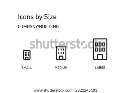 This set of icons is available in three sizes, large, medium, and small.