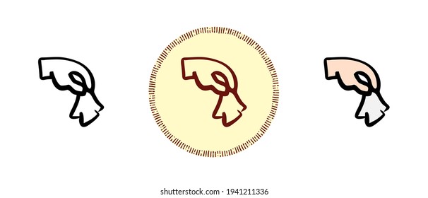 This is a set of icons with a different style of hands with a napkin. Outline, colors and retro symbols of a hand with a wet napkin. Freehand drawing, doodles. Stylish solution for website and label.