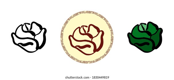 Este es un conjunto de íconos con diferentes estilos de ensalada. Contorno, color y símbolos retro de ensalada. Dibujo a mano libre, garabatos. Solución elegante para el sitio web y la etiqueta.