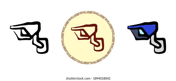 Este es un conjunto de íconos con diferentes estilos de cámaras CCTV. contorno, colores y símbolos retro de la cámara CCTV. Dibujo a mano libre, garabatos. Solución elegante para el sitio web y la etiqueta.