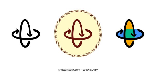 This is a set of icons with different styles of 3D reality. Outlines, colors and retro symbols of volumetric reality. Freehand drawing, doodles. Stylish solution for website and label.