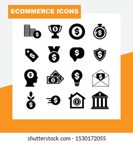 This is a set of icons with an e-commerce theme, this icon can be used for companies, for your applications, websites, brochures, and posters.